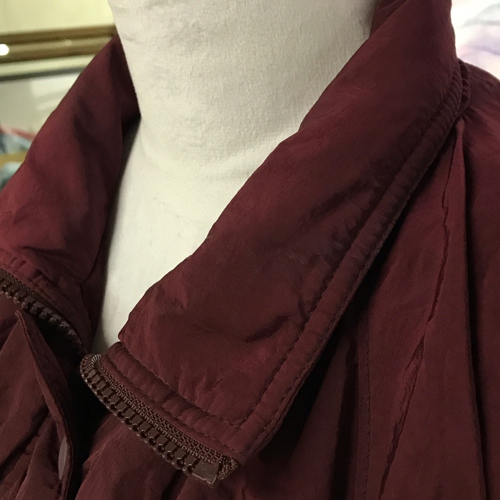 We The Free Maroon Bomber Jacket with Floral Stripes - Picture 4 of 7